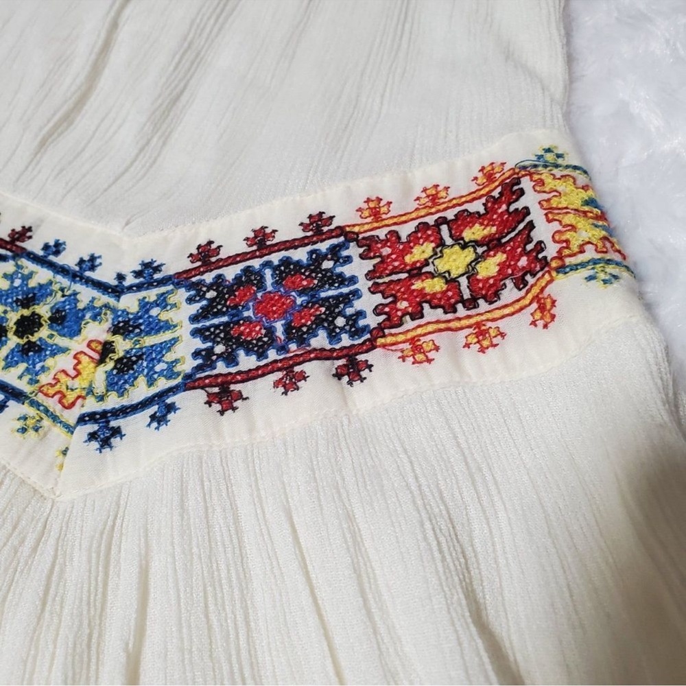 Free People Light Heart Dress with Embroidered Waistline S - Picture 3 of 15